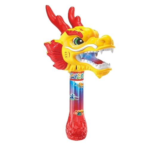 FOUNCY Blasenmaschine mit Lichtern, automatisches Blasen-Blasen-Gerät – Elektrisches Jahr der Drachen-Blasenmaschine, niedliche Blasenmaschine mit 250 ml Blasenbehälter, Laterne von FOUNCY