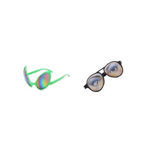 FOVAOK 【2 Stück】 Lustige Sonnenbrille mit Regenbogengläsern für Outdoor-Sportarten Party Supplies Lustiges Zubehör (04) von FOVAOK
