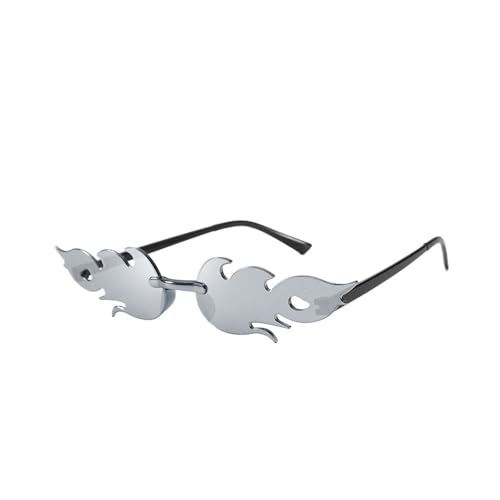FOVAOK Sonnenbrille für Damen, trendig, randlos, Metallrahmen, Sonnenbrille, Party, Cosplay, Eyewea(C11) von FOVAOK