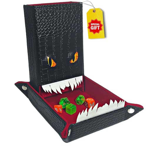 Würfelablage und Würfelturm – DND-Würfelablage, Würfelbox Aufbewahrung für Würfel und Abnehmbarer Würfelturm – 2 in 1 Würfelrolltablett, Aufbewahrung und Turm – perfekt für RPG- und Tabletop-Gaming Würfelablage und Würfelturm – DND-Würfelablage, Würfelbox Aufbewahrung für Würfel und Abnehmbarer Würfelturm – 2 in 1 Würfelrolltablett, Aufbewahrung und Turm – perfekt für RPG- und Tabletop-Gaming von FOXBITE
