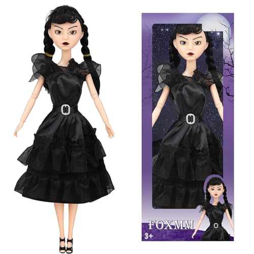 FOXMM Puppen, Mona Dolls, Mona Familie Gothic Puppe, Cosplay Gothic Party Deko, Spielzeug für Kinder ab 3 Jahren. (Black1) von FOXMM