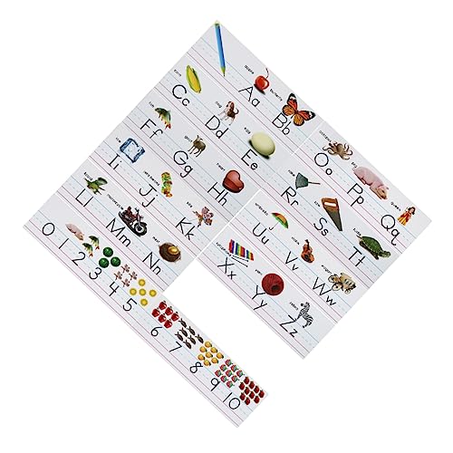 FOYTOKI Alphabetkarten Mit Arabischen Ziffernkarten Für Früherziehung Lehrrequisiten Mit Farbbildern Für Kinderzimmerdekoration Und Lernen Von Buchstaben Und Zahlen von FOYTOKI