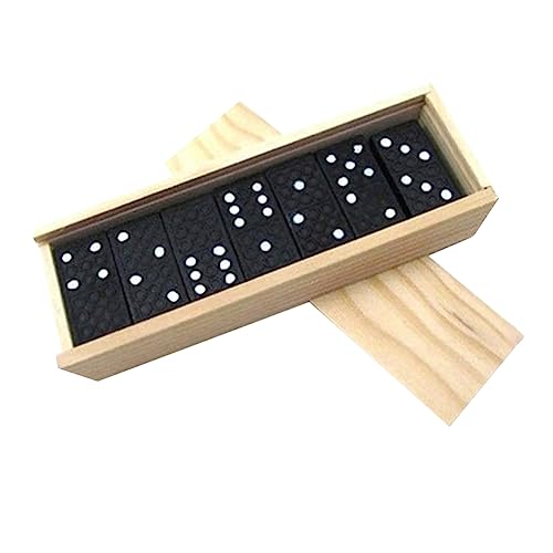 FOYTOKI 1 Satz Domino Set aus Holz Schwarze Dominosteine Pädagogisches für Drinnen und Draußen mit Praktischem Aufbewahrungskoffer für Familienaktivitäten FOYTOKI 1 Satz Domino Set aus Holz Schwarze Dominosteine Pädagogisches für Drinnen und Draußen mit Praktischem Aufbewahrungskoffer für Familienaktivitäten von FOYTOKI