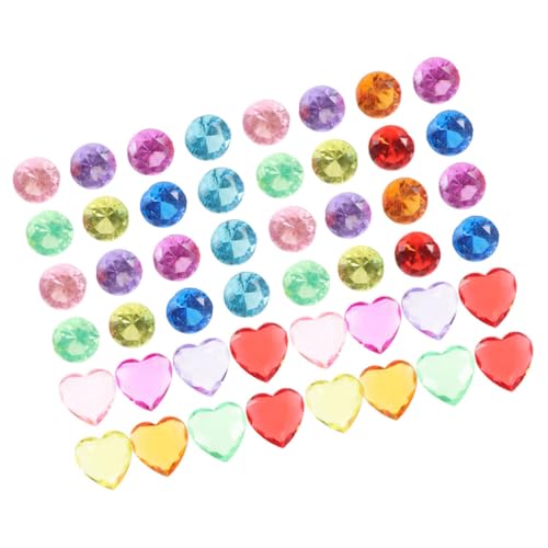 FOYTOKI 1 Satz Faux Diamond Spielzeugset für Piratenschatzsuche Herzgemmen für Partys Hochzeiten und Dekorationen auch Poolspielzeug von FOYTOKI