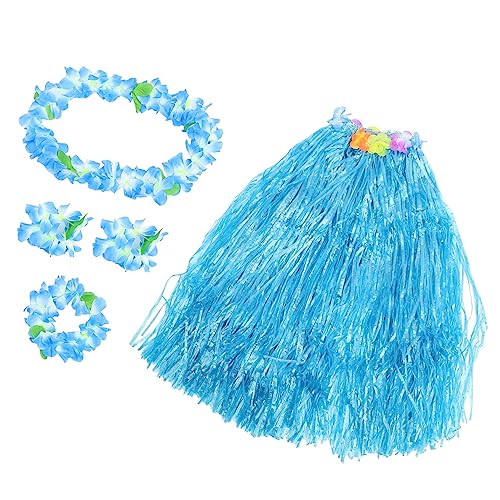 FOYTOKI 1 Satz Hawaii Party Requisiten Teiliges Kostüm mit Grasrock für Strand und Sommerfeste für Feiern mit Familie und Freunden von FOYTOKI