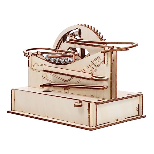 FOYTOKI 1 Satz Holz Puzzle DIY für Mechanisches Murmelbahn Puzzle aus Ausgewähltem Holz Kreatives Lernspielzeug für Erwachsene von FOYTOKI