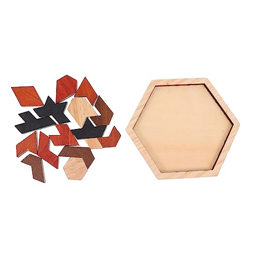 FOYTOKI 1 Satz Holz Sechseck Puzzle Geometrische Form Blöcke Lernspielzeug für Pädagogisches Knobelspiel Kreativität und Motorischen Fähigkeiten FOYTOKI 1 Satz Holz Sechseck Puzzle Geometrische Form Blöcke Lernspielzeug für Pädagogisches Knobelspiel Kreativität und Motorischen Fähigkeiten von FOYTOKI
