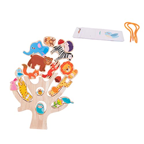 FOYTOKI 1 Satz Holz Stapelspielzeug für Hand Augen Koordination und Kreativität Farbenfrohes Design für Kleinkinder Sicheres Material für Kreatives für Eltern Junge Mädchen Aktivitäten von FOYTOKI