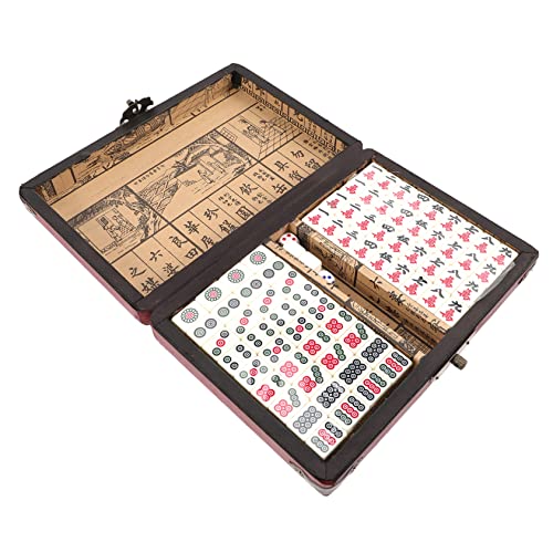 FOYTOKI 1 Satz Kleines Tragbares Mahjong Set Reise Mahjong für Familie und Freunde mit Vollständigem Zubehör für Partys Camping und Mehr Leicht zu Reinigen Transportieren FOYTOKI 1 Satz Kleines Tragbares Mahjong Set Reise Mahjong für Familie und Freunde mit Vollständigem Zubehör für Partys Camping und Mehr Leicht zu Reinigen Transportieren von FOYTOKI