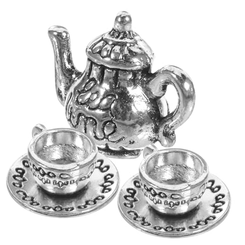 FOYTOKI Mini Metall Teekannen Mit Tee Tassen Dekoratives Retro Modell Für Küche Büro Schreibtisch Regal Schrank Ornament FOYTOKI Mini Metall Teekannen Mit Tee Tassen Dekoratives Retro Modell Für Küche Büro Schreibtisch Regal Schrank Ornament von FOYTOKI