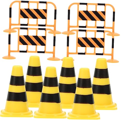 FOYTOKI 1 Satz Mini Verkehrskegel für Teiliges Straßenbau mit Gelben Kegeln und Orangefarbenen Absperrungen für Verkehrserziehung und Kreative Spielwelten FOYTOKI 1 Satz Mini Verkehrskegel für Teiliges Straßenbau mit Gelben Kegeln und Orangefarbenen Absperrungen für Verkehrserziehung und Kreative Spielwelten von FOYTOKI