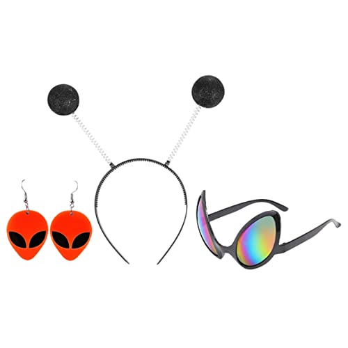 FOYTOKI 1 Satz Modischen Party Haarreifen Ohrringen und Sonnenbrille für Halloween Feiern Teiliges Accessoire für Erwachsene für Unvergessliche und Fotos mit Freunden von FOYTOKI