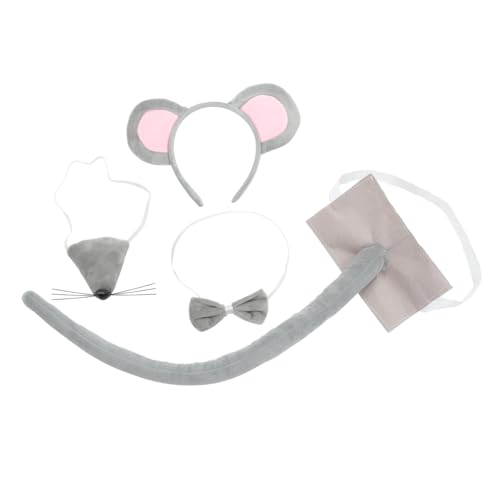 FOYTOKI 1 Satz Mouse Kostüm Set Teiliges Tierkopf Accessoire Nase Halloween Karneval Cosplay und Themenpartys und Bequem Fotomotiv für Feierlichkeiten FOYTOKI 1 Satz Mouse Kostüm Set Teiliges Tierkopf Accessoire Nase Halloween Karneval Cosplay und Themenpartys und Bequem Fotomotiv für Feierlichkeiten von FOYTOKI
