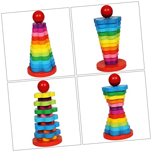 FOYTOKI 1 Satz Regenbogen Stapelspielzeug Teiliges Holzspielzeug für Montessori Bauklötze Kreativität Geduld und Beim Lernspielzeug für Kleinkinder FOYTOKI 1 Satz Regenbogen Stapelspielzeug Teiliges Holzspielzeug für Montessori Bauklötze Kreativität Geduld und Beim Lernspielzeug für Kleinkinder von FOYTOKI
