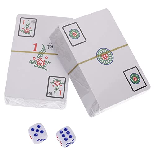 FOYTOKI 1 Satz Reise Mahjong Kartenset Chinesische Mahjong Karten für Familienspiele mit Würfeln Kartenspiele für Unterwegs Langlebig und Praktisch FOYTOKI 1 Satz Reise Mahjong Kartenset Chinesische Mahjong Karten für Familienspiele mit Würfeln Kartenspiele für Unterwegs Langlebig und Praktisch von FOYTOKI