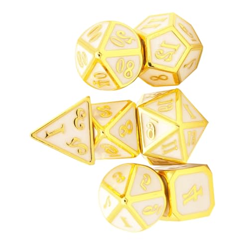 FOYTOKI 1 Satz Teiliges aus Metallwürfeln Polyeder für Brettspiele und Unterhaltung für Partys und Versammlungen FOYTOKI 1 Satz Teiliges aus Metallwürfeln Polyeder für Brettspiele und Unterhaltung für Partys und Versammlungen von FOYTOKI