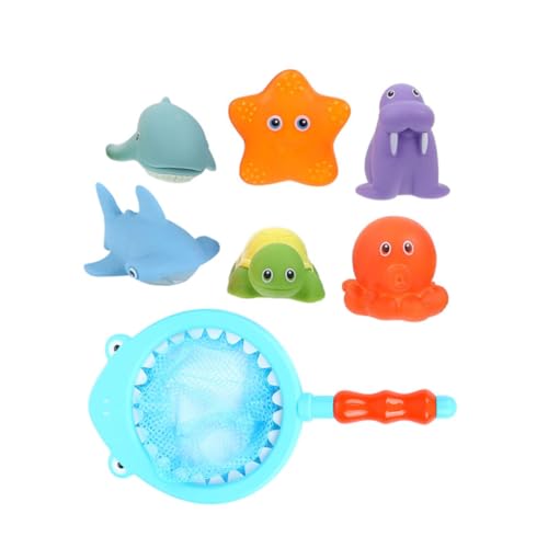 FOYTOKI 1 Satz Wasserspielzeug zum Angeln Badewannenspielzeug mit Netz und Tierfiguren Sicheres und Kreatives Badespielzeug für Fördert die Motorik und Sorgt für Badespaß FOYTOKI 1 Satz Wasserspielzeug zum Angeln Badewannenspielzeug mit Netz und Tierfiguren Sicheres und Kreatives Badespielzeug für Fördert die Motorik und Sorgt für Badespaß von FOYTOKI