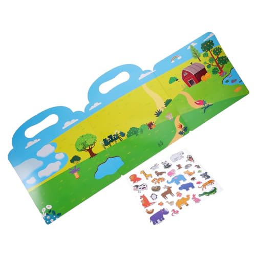 FOYTOKI 1 Satz Wiederverwendbares Stickerbuch für Pädagogisches mit Cartoon Tierstickern Tragbar Fördert die Interaktion zwischen Eltern und Kindern für Outdoor Aktivitäten FOYTOKI 1 Satz Wiederverwendbares Stickerbuch für Pädagogisches mit Cartoon Tierstickern Tragbar Fördert die Interaktion zwischen Eltern und Kindern für Outdoor Aktivitäten von FOYTOKI