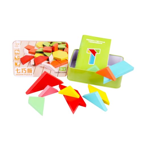 FOYTOKI 1 Schachtel Holzpuzzle Tangram Kreatives Lernspielzeug für Großes Holzspielzeug im Eisenkasten Fördert Frühe Entwicklung und Geduld für Jungen FOYTOKI 1 Schachtel Holzpuzzle Tangram Kreatives Lernspielzeug für Großes Holzspielzeug im Eisenkasten Fördert Frühe Entwicklung und Geduld für Jungen von FOYTOKI