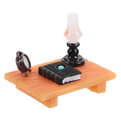FOYTOKI 1 Set Mini-möbelmodell – Puppenhaus-Miniatur-Schreibtisch Und Bücherset – DIY-mini-Schreibtisch Für Puppenhaus-dekorationszubehör FOYTOKI 1 Set Mini-möbelmodell – Puppenhaus-Miniatur-Schreibtisch Und Bücherset – DIY-mini-Schreibtisch Für Puppenhaus-dekorationszubehör von FOYTOKI