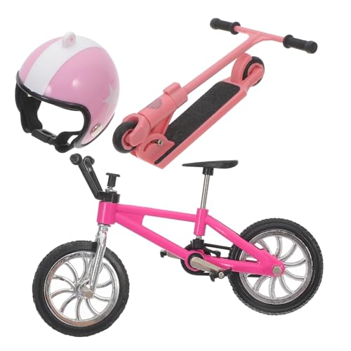 FOYTOKI 1 Set Miniatur Fahrrad Simulation Fahrrad Roller Helm Modell Miniatur Foto Prop von FOYTOKI