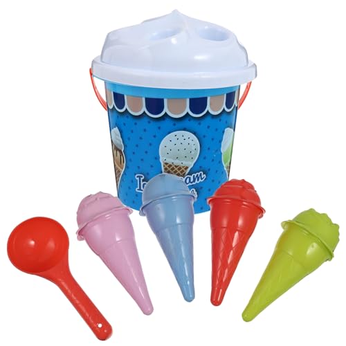 FOYTOKI 1 Set Strand Sandspielzeug Für Kinder Lustiges Eimer Set Mit Schaufel Förmchen Und Sandbagger Für Den Außenbereich Ideal Für Den Strand Und Sandkasten Bunt Und von FOYTOKI