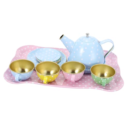 FOYTOKI 1 Simulation Tee-Set teeservice puppengeschirr Puppenküche Geschirr Kitchen Toys for Puppenhaus- Geschirr Modellbausatz Mini-Küchenset Weißblech von FOYTOKI