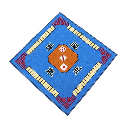 FOYTOKI 1 Stück Mahjong Tischmatte Quadratischer Form rutschfeste Mahjong Unterlage für Spiele Poker und Familienbrettspiele Blau von FOYTOKI