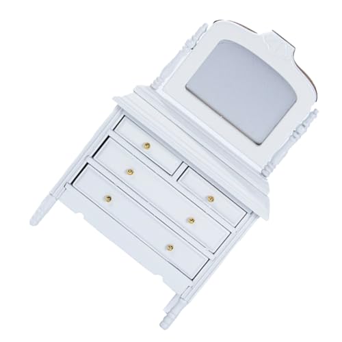 FOYTOKI 1 Stück Miniaturer Kosmetiktisch für Puppenhaus Weißer Mini Dressing Cabinet für Schlafzimmer und Spielzeugzubehör für Kreative Szenerien und Realistische Details FOYTOKI 1 Stück Miniaturer Kosmetiktisch für Puppenhaus Weißer Mini Dressing Cabinet für Schlafzimmer und Spielzeugzubehör für Kreative Szenerien und Realistische Details von FOYTOKI