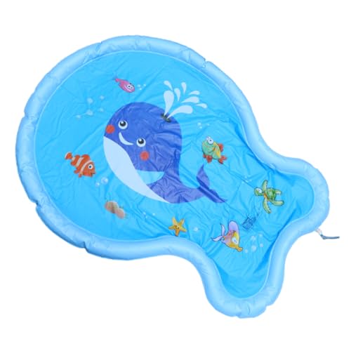 FOYTOKI 1 Stück Whale Pattern Sprühmatte für Wasserspielmatte für Garten Strand und Pool Robuste Aufblasbare Spritzmatte für Outdoor Spaß für Kleinkinder und Familienaktivitäten von FOYTOKI