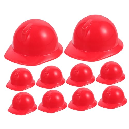 FOYTOKI 10 Stück Mini Spielzeughelm Realistische Puppenhelme Leuchtendem Rot für Kreative Dekoration und Fantasievolles für Puppenhäuser und Spielräume FOYTOKI 10 Stück Mini Spielzeughelm Realistische Puppenhelme Leuchtendem Rot für Kreative Dekoration und Fantasievolles für Puppenhäuser und Spielräume von FOYTOKI