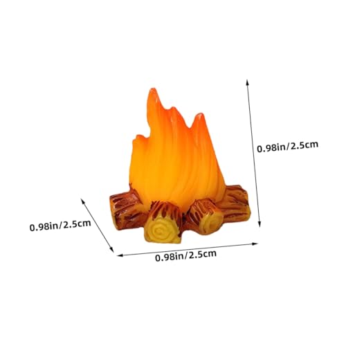 FOYTOKI 10 Stück Teiliges Mini Modellset Detailreiche Resin Campfire Deko für Puppenhaus Garten und DIY Mikro Landschaft Lebensecht Gestaltete Feuerstelle als Kreative Geschenkidee von FOYTOKI