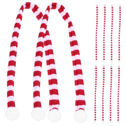 FOYTOKI 10 Stück Weihnachtsdeko Schal Hahn Kunstdeko Weihnachtsschal Karierte Dekorationen Kaschmirschal Puppe Weihnachtsaccessoires Weihnachts Wohnaccessoires Übergroßer Flanell von FOYTOKI