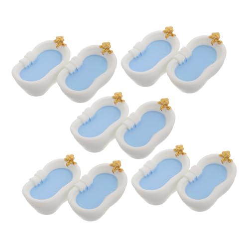 FOYTOKI 10 Stücke Mini Badewanne Modell Miniatur Puppenhaus Bad Möbel Zubehör Winzige Badewanne Spielzeug DIY Puppe Dekorationen von FOYTOKI