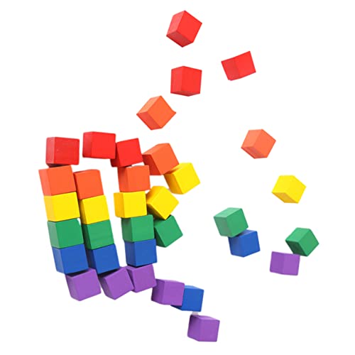 FOYTOKI 100 Stück Holzbausteine Große Quadratische Holzklötze für Kreative Bastelprojekte Pädagogisches und Montessori Aktivitäten für Junge Mädchen von FOYTOKI