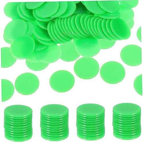 FOYTOKI 100Stücke Bingo Chips Zählermarker für Glücksspiel und Spielabende Langlebige Grüne Spielmünzen für Bingo Partys und Mathematische Lernspiele FOYTOKI 100Stücke Bingo Chips Zählermarker für Glücksspiel und Spielabende Langlebige Grüne Spielmünzen für Bingo Partys und Mathematische Lernspiele von FOYTOKI