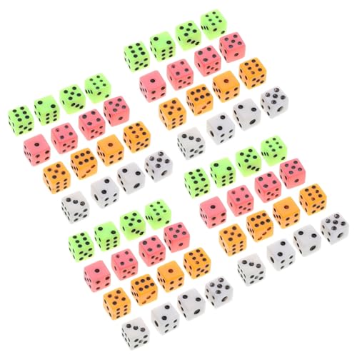 FOYTOKI 100Stücke Kunststoffwürfel für Mathe Lernspiele Bastelprojekte und Familienfeiern Tragbar und Leicht für Tischspiele von FOYTOKI