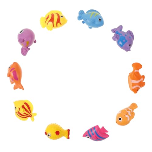 FOYTOKI 10Stücke Cartoon Fischfiguren aus Kunststoff Meerestier Deko für Aquarien und Gartendekoration Langlebig und Robust für Mikro Landschaften FOYTOKI 10Stücke Cartoon Fischfiguren aus Kunststoff Meerestier Deko für Aquarien und Gartendekoration Langlebig und Robust für Mikro Landschaften von FOYTOKI