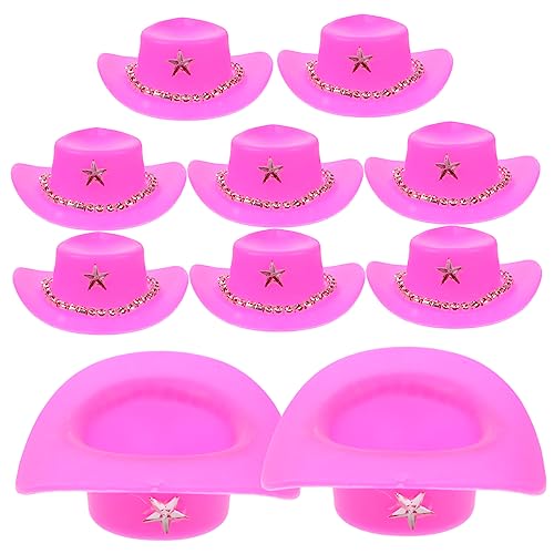 FOYTOKI 10Stücke Cowboyhüte für Puppenhäuser Dekorative Partyhüte aus Mini Hüte für Bastelprojekte und Puppendekorationen für Festliche Anlässe von FOYTOKI