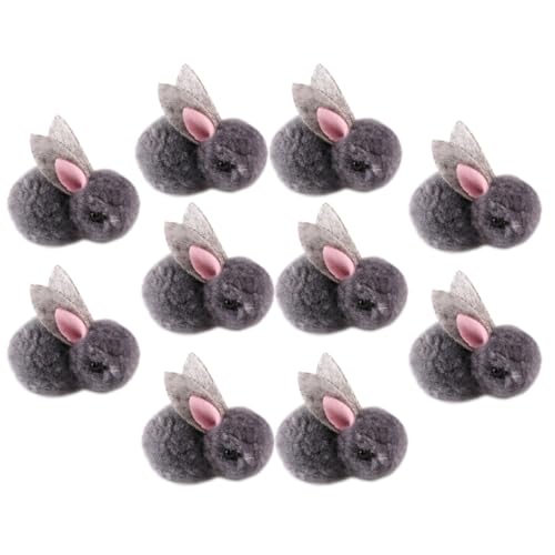 FOYTOKI 10Stücke Mini Plüschkaninchen DIY Zubehör für Dekoration Kleine Hasenpuppe für Kopfbedeckungen Taschen und Mehr Bastelmaterial für Kreative Projekte von FOYTOKI