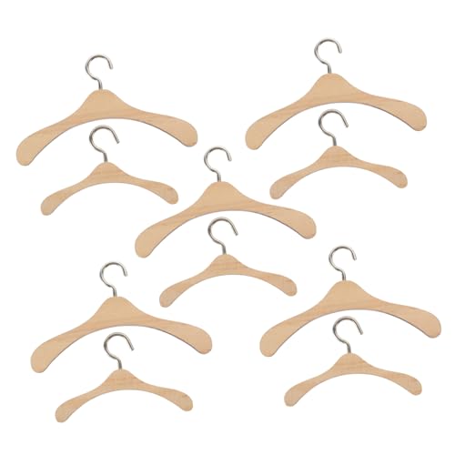 FOYTOKI 10Stücke Mini Puppen Kleiderbügel aus Holz und Zubehör für Puppenkleiderverwaltung für Puppenhaus Dekoration und Aufbewahrung FOYTOKI 10Stücke Mini Puppen Kleiderbügel aus Holz und Zubehör für Puppenkleiderverwaltung für Puppenhaus Dekoration und Aufbewahrung von FOYTOKI