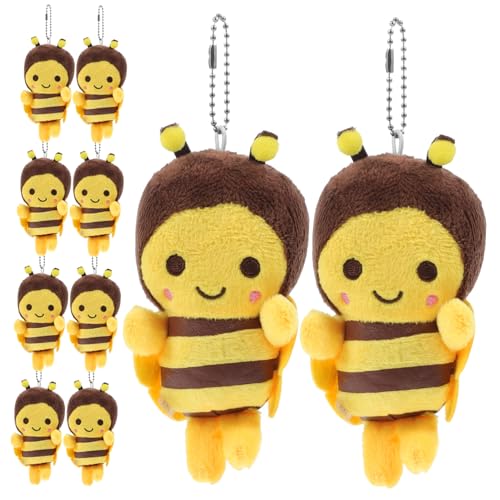 FOYTOKI 10Stücke Plüsch Bienen Anhänger Süße Hängedekoration für Rucksäcke und Taschen Weiche Plüschpuppen mit für Freunde und Familie Lustige Deko FOYTOKI 10Stücke Plüsch Bienen Anhänger Süße Hängedekoration für Rucksäcke und Taschen Weiche Plüschpuppen mit für Freunde und Familie Lustige Deko von FOYTOKI