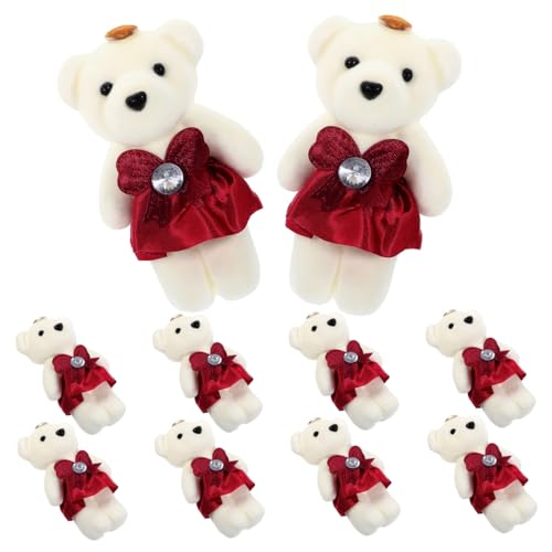 FOYTOKI 10Stücke Plüschbären Dekoration für Hochzeitsstrauß Entzückende Stoffbären Puppen für Hochzeit und Valentinstag für Kreative und Zimmerdekoration FOYTOKI 10Stücke Plüschbären Dekoration für Hochzeitsstrauß Entzückende Stoffbären Puppen für Hochzeit und Valentinstag für Kreative und Zimmerdekoration von FOYTOKI