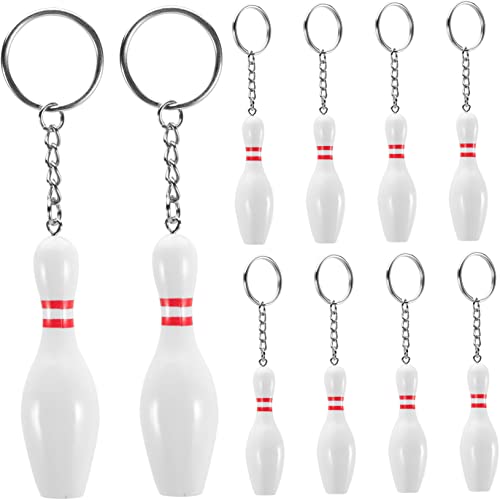 FOYTOKI 10Stücke Teiliges Kreatives Bowling Schlüsselanhänger Mini Bowling Pins Schlüsselbund für und Souvenirs für Sport Partys und Leicht und Robust mit Feiner FOYTOKI 10Stücke Teiliges Kreatives Bowling Schlüsselanhänger Mini Bowling Pins Schlüsselbund für und Souvenirs für Sport Partys und Leicht und Robust mit Feiner von FOYTOKI