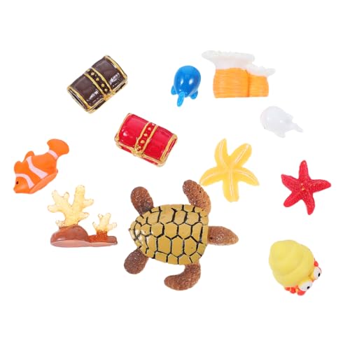 FOYTOKI 11Stücke Detaillierte Meerestierfiguren aus Kunstharz Puppenhaus Deko für Mikrolandschaften und DIY Bastelprojekte für Sommerthemen und Aquarien von FOYTOKI