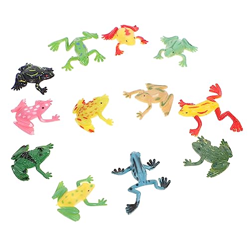 FOYTOKI 12 Stück Plastikfrösche Realistische Froschfiguren für Kindergeburtstage Partys und Mitgebsel für Jungen und Halloween Weihnachten und Besondere Anlässe von FOYTOKI