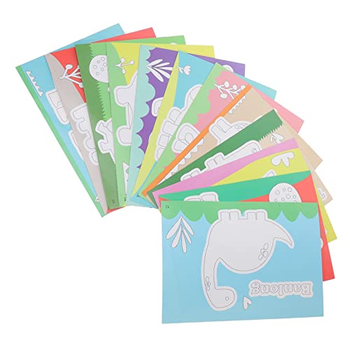 FOYTOKI 12 Stück Teiliges Dinosaurier Puzzle Sticker für Eva Bastelmaterial für Kreative Spiele Fördert und Feinmotorik für Kleinkinder und Partys von FOYTOKI