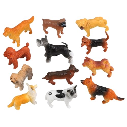 FOYTOKI 12 Stück Teiliges Realistischer Hundfiguren Lebendige Tierornamente aus Kunststoff für Dekoration und Lernspielzeug für Tische und Regale FOYTOKI 12 Stück Teiliges Realistischer Hundfiguren Lebendige Tierornamente aus Kunststoff für Dekoration und Lernspielzeug für Tische und Regale von FOYTOKI