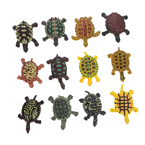 FOYTOKI 12Stücke Realistisches Schildkrötenmodell Teiliges für Fischtankdekoration Langlebiges Plastikschildkrötenspielzeug Umweltbewusstsein und Kreativität bei Kindern von FOYTOKI