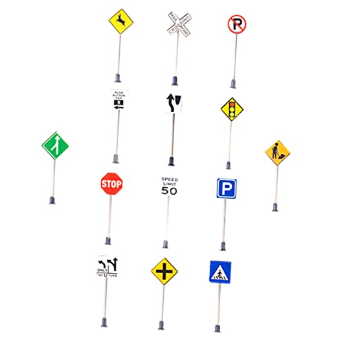 FOYTOKI Miniatur-verkehrsbarriere-Spielzeug 14-teiliges Simulations-verkehrszeichen-Set für Sandtisch- und Schule FOYTOKI Miniatur-verkehrsbarriere-Spielzeug 14-teiliges Simulations-verkehrszeichen-Set für Sandtisch- und Schule von FOYTOKI